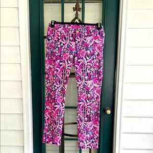 Lilly Pulitzer Kelly Skinny Ankle Pants Pink Palm Swing
Of Things Size 4